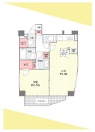 専有面積：47.39㎡（約14.33坪）
ゆとりのある1LDK