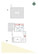 2階から屋上
一日を通し陽当り良い屋上付