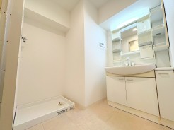 余裕のある広さの洗面室